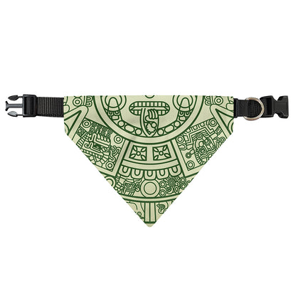 Green Maya Calendar Print Over The Collar Dog Bandana