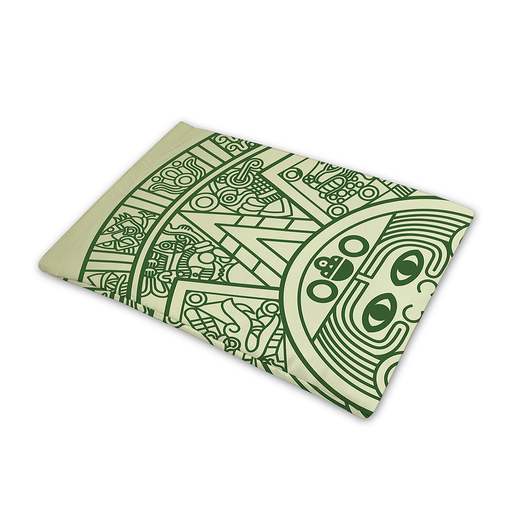 Green Maya Calendar Print Pet Cooling Mat Cover