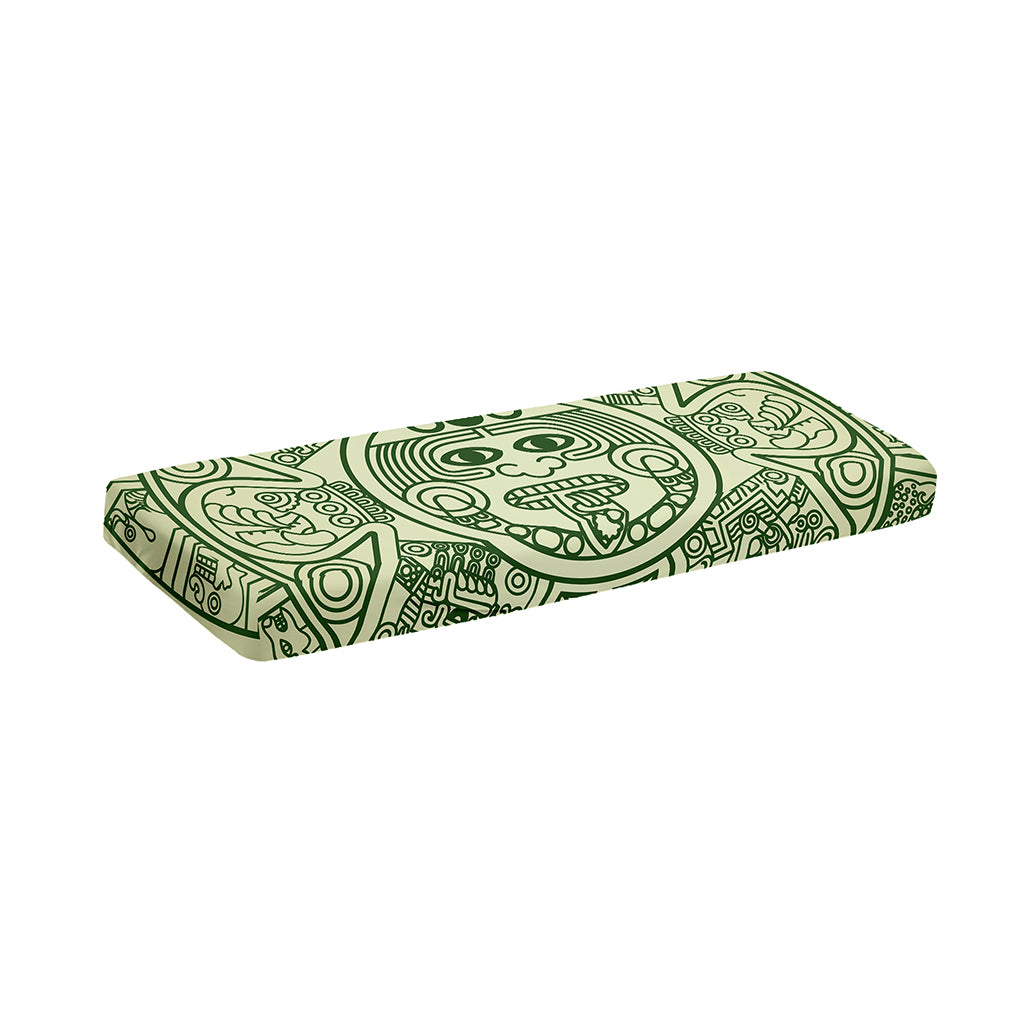 Green Maya Calendar Print Piano Keyboard Cover
