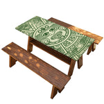 Green Maya Calendar Print Picnic Table Cover