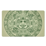 Green Maya Calendar Print Polyester Doormat