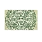 Green Maya Calendar Print Polyester Flag