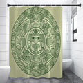Green Maya Calendar Print Premium Shower Curtain