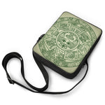Green Maya Calendar Print Rectangular Crossbody Bag