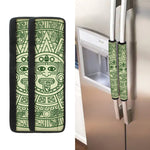 Green Maya Calendar Print Refrigerator Handle Covers