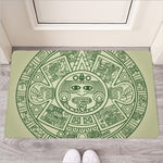 Green Maya Calendar Print Rubber Doormat
