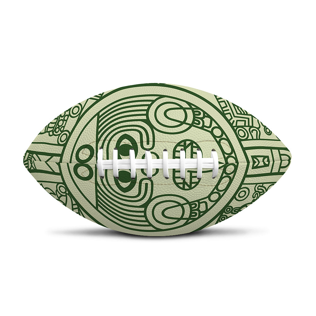 Green Maya Calendar Print Rugby Ball