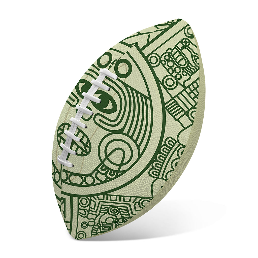 Green Maya Calendar Print Rugby Ball