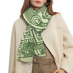 Green Maya Calendar Print Scarf