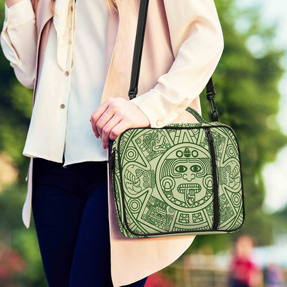 Green Maya Calendar Print Shoulder Strap Bible Bag