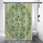 Green Maya Calendar Print Shower Curtain