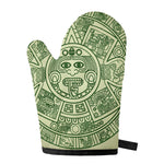Green Maya Calendar Print Single Oven Mitt