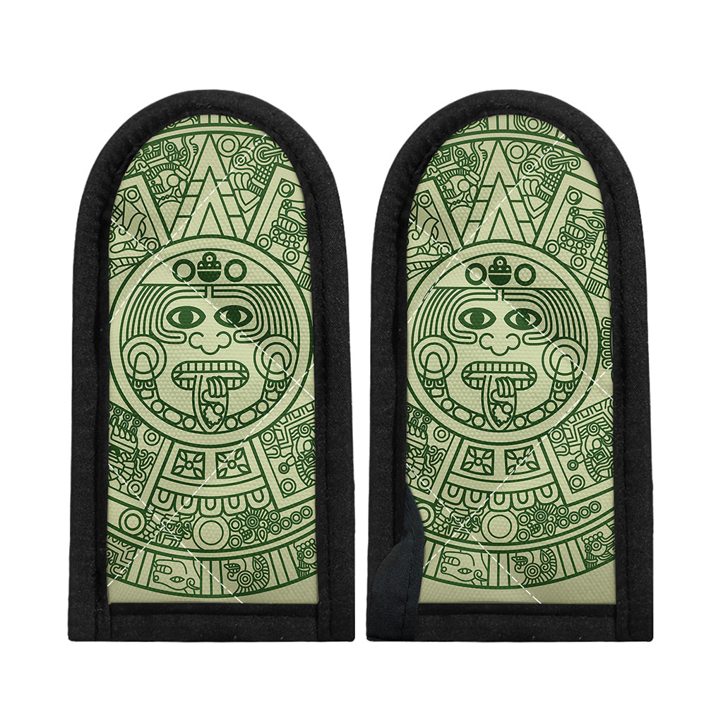 Green Maya Calendar Print Skillet Handle Cover