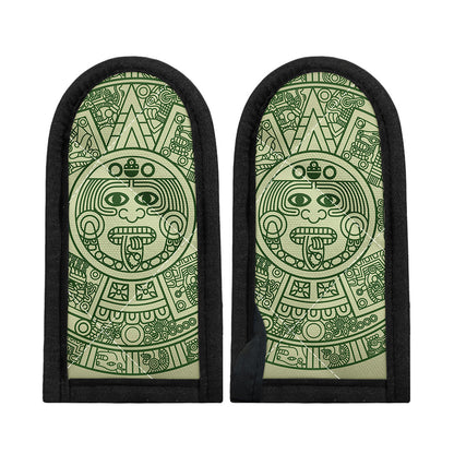 Green Maya Calendar Print Skillet Handle Cover