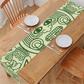 Green Maya Calendar Print Table Runner