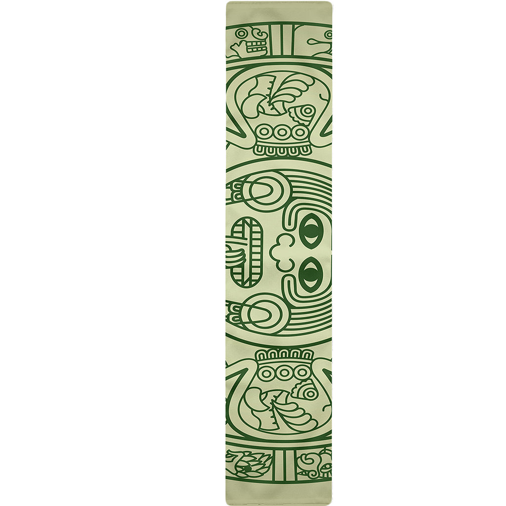 Green Maya Calendar Print Table Runner