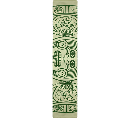 Green Maya Calendar Print Table Runner