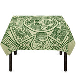Green Maya Calendar Print Tablecloth