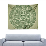 Green Maya Calendar Print Tapestry