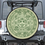 Green Maya Calendar Print Tire Cover