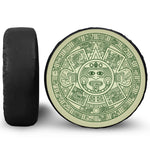 Green Maya Calendar Print Tire Cover