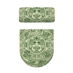 Green Maya Calendar Print Toilet Lid And Tank Cover Set