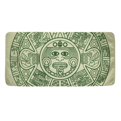 Green Maya Calendar Print Towel