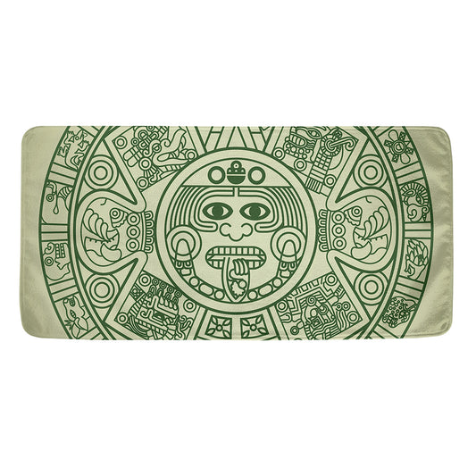 Green Maya Calendar Print Towel