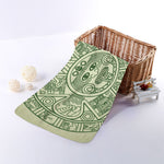 Green Maya Calendar Print Towel