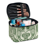 Green Maya Calendar Print Travel Makeup Bag