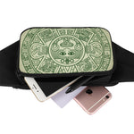 Green Maya Calendar Print Waist Bag