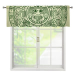 Green Maya Calendar Print Window Valance