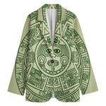 Green Maya Calendar Print Women's Blazer
