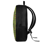 Green Monarch Butterfly Pattern Print 17 Inch Backpack