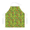 Green Monarch Butterfly Pattern Print Adjustable Apron