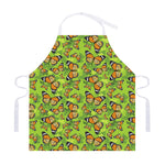 Green Monarch Butterfly Pattern Print Adjustable Apron