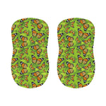 Green Monarch Butterfly Pattern Print Bar Stool Covers