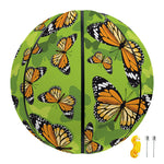 Green Monarch Butterfly Pattern Print Basketball
