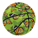 Green Monarch Butterfly Pattern Print Basketball