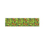 Green Monarch Butterfly Pattern Print Bed Runner