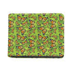 Green Monarch Butterfly Pattern Print Bifold Wallet