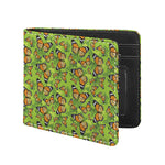 Green Monarch Butterfly Pattern Print Bifold Wallet