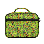 Green Monarch Butterfly Pattern Print Briefcase Bible Bag