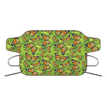 Green Monarch Butterfly Pattern Print Car Windshield Snow Cover