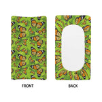 Green Monarch Butterfly Pattern Print Changing Pad Cover