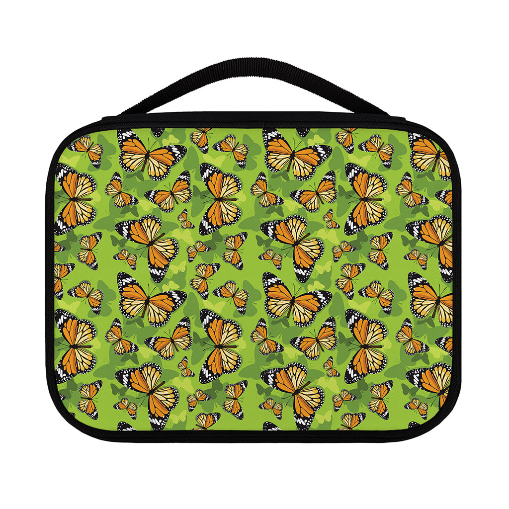 Green Monarch Butterfly Pattern Print Classic Bible Case