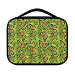 Green Monarch Butterfly Pattern Print Classic Bible Case