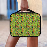 Green Monarch Butterfly Pattern Print Classic Bible Case