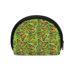 Green Monarch Butterfly Pattern Print Coin Purse