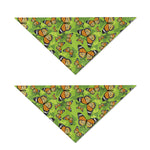 Green Monarch Butterfly Pattern Print Dog Bandana